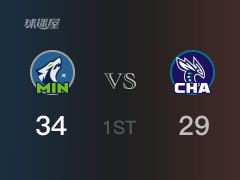 首节战罢，森林狼35-29领先黄蜂