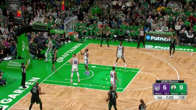 【2022年11月26日 国王vs凯尔特人集锦】有点儿杜兰特的风采！塔图姆体前变向突破上篮2+1