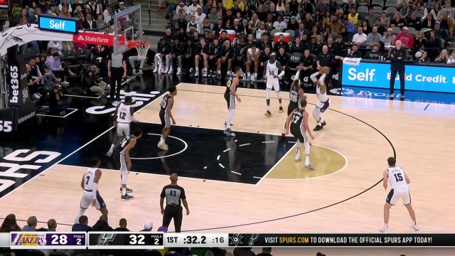 【2022年11月27日 湖人vs马刺集锦】威少炮弹直塞出其不意 纳恩篮下接球发难打板命中