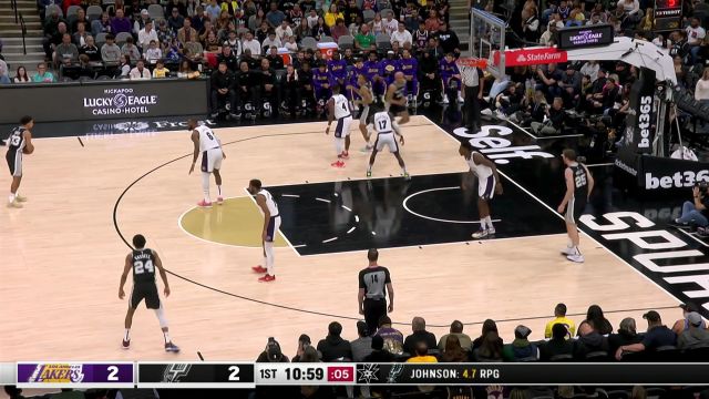 【2022年11月27日 湖人vs马刺集锦】琼斯vs湖人集锦 全场23分送出13次助攻无力回天