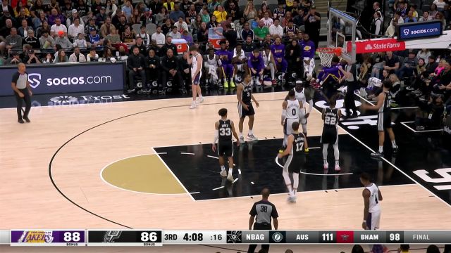 【2022年11月27日 湖人vs马刺集锦】威少助攻掩护一气呵成 加布里埃尔不辱使命飞身上篮命中