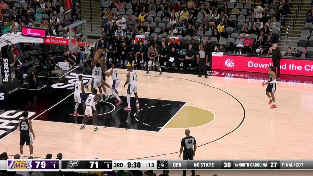 【2022年11月27日 湖人vs马刺集锦】猛虎下山碾压进场 约翰逊顶开防守二次进攻打进