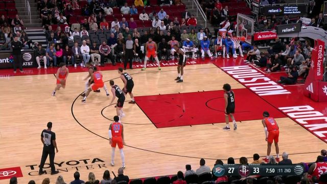 【2022年11月27日】雷霆vs火箭第2节英文原声回放