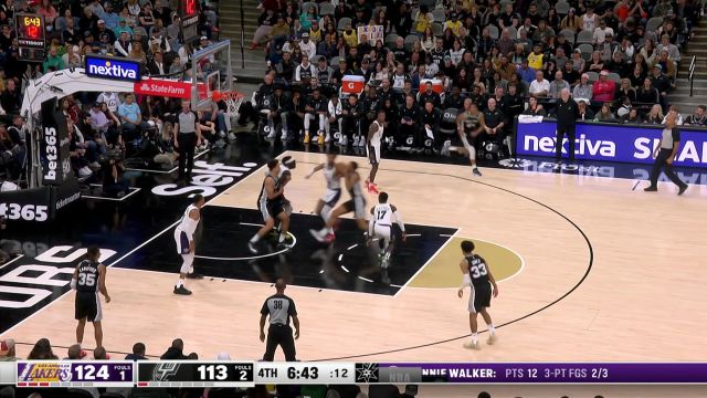 【2022年11月27日】 NBA常规赛：湖人vs马刺第4节中文解说回放