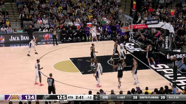 【2022年11月27日 湖人vs马刺集锦】詹姆斯送出神来之笔 加布里埃尔拉杆上篮戏耍罗比