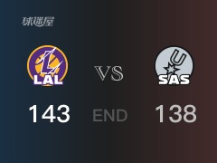 湖人vs马刺战况：詹姆斯39分约翰逊26分 湖人力克马刺