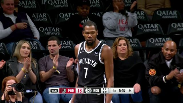 【2022年11月28日 开拓者vs篮网集锦】老虎不发威拿我当病猫？ 杜兰特转身跳投迎射哈特2+1