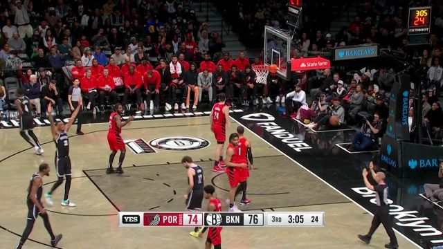 【2022年11月28日 开拓者vs篮网集锦】这一球刷足存在感 乔哈里斯虚晃一枪外线开炮3+1