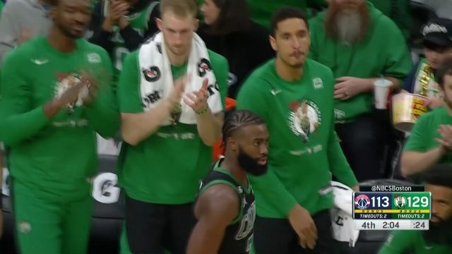 【2022年11月28日 奇才vs凯尔特人集锦】牛爷爷来到翻斗乐园！杰伦布朗空中换手上篮打进还有加罚