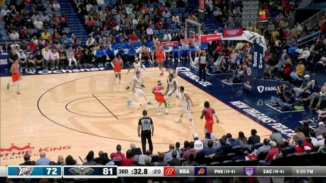 【2022年11月29日 雷霆vs鹈鹕集锦】一分一分往里凿！亚历山大炮弹直传多尔特压哨上篮