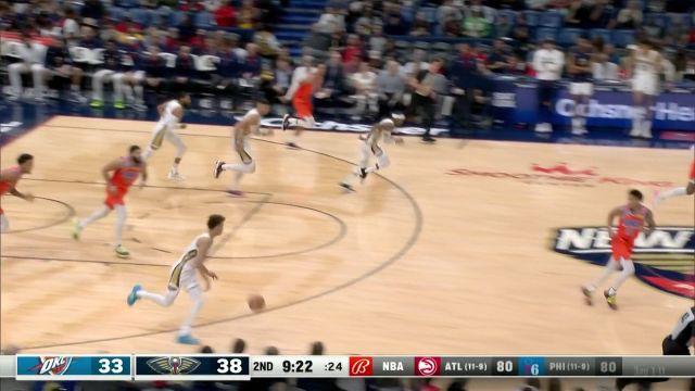 【2022年11月29日 雷霆vs鹈鹕集锦】抓住机会推反击！威廉姆斯平地惊雷单手劈扣