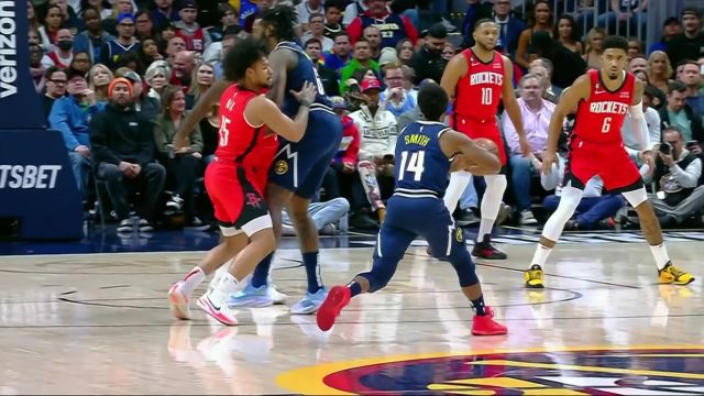 【2022年11月29日 火箭vs掘金集锦】时间刚好！达文-里德极限撤步三分压哨命中