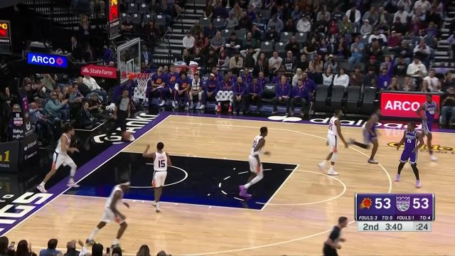 【2022年11月29日 太阳vs国王集锦】这腰腹力量简直逆天 蒙克超长滞空拉杆上篮得手