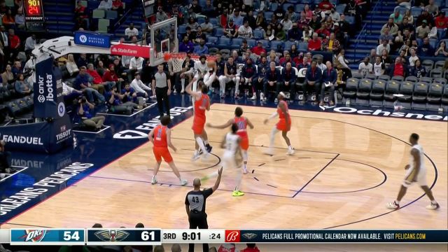 【2022年11月29日 雷霆vs鹈鹕集锦】我就是plan b！瓦兰禁区旱地拔葱补篮打进