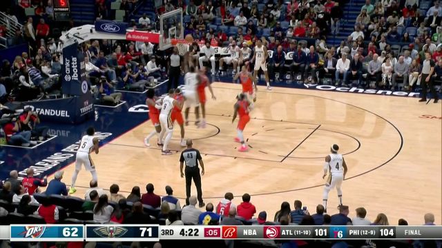 【2022年11月29日 雷霆vs鹈鹕集锦】快刀斩乱麻！锡安单枪匹马突破上篮造杀伤