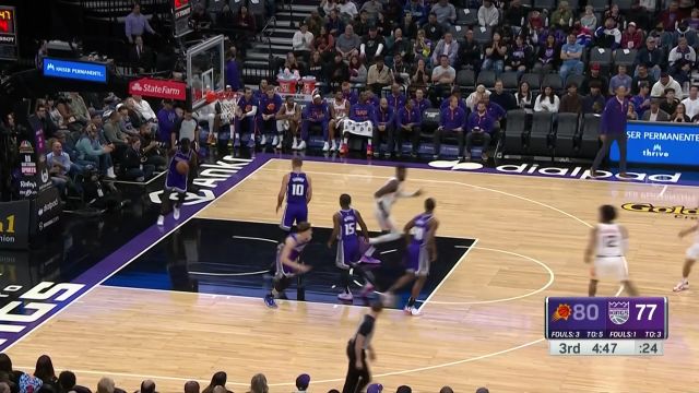 【2022年11月29日 太阳vs国王集锦】一人掀起一波进攻高潮！布克里突外投连拿7分