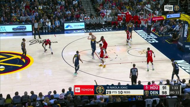 【2022年11月29日 火箭vs掘金集锦】伊森突然启动人鞋分过 约基奇讲武德等你把鞋穿好再凿你队友