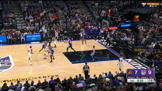 【2022年11月29日 太阳vs国王集锦】赫尔特抢断反击送妙传 萨博尼斯拍马赶到单臂炸筐