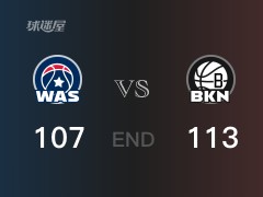 奇才vs篮网战况：波尔津吉斯27分难阻奇才败给篮网