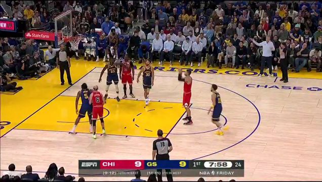 【2022年12月03日】公牛vs勇士第1节中文解说回放