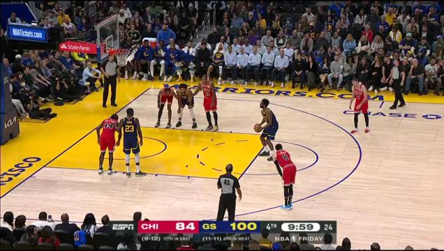 【2022年12月03日】公牛vs勇士第4节英文原声回放