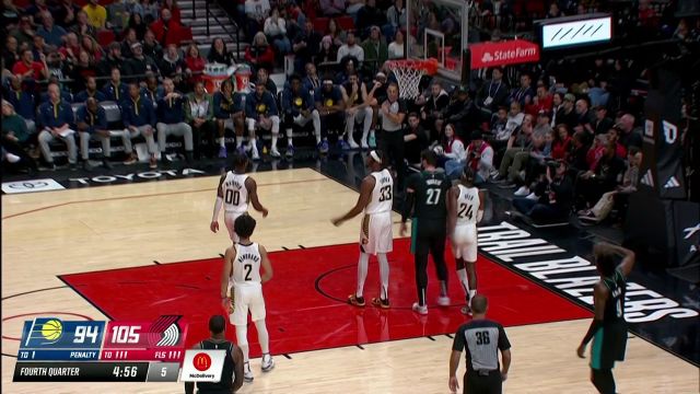 【2022年12月05日 步行者vs开拓者集锦】充分发挥身材优势 努尔基奇单挑防守强势上篮造杀伤