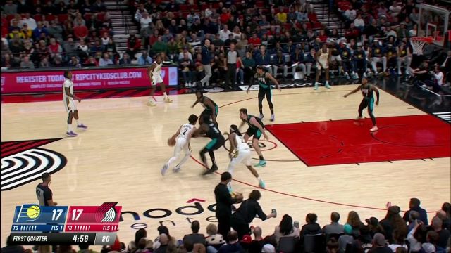 【2022年12月05日 步行者vs开拓者集锦】吃饼顺理成章！格兰特旱地拔葱双臂暴扣势大力沉