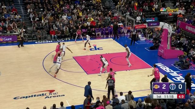 【2022年12月05日 湖人vs奇才集锦】开场就是激情对轰 比尔浓眉互送高难度中投