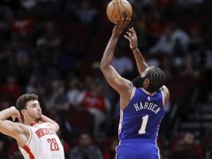 哈登复出仅19中4！76人双加时爆冷不敌火箭 大帝39分犯满离场