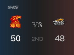 CBA常规赛：半场战罢，深圳以50-48领先辽宁，周鹏11分2篮板