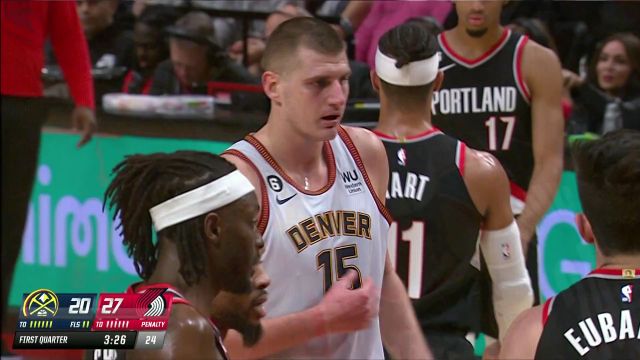 【2022年12月09日】NBA常规赛：掘金vs开拓者第1节英文原声回放