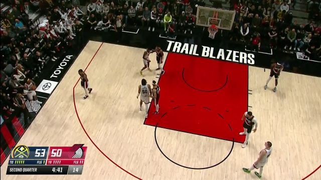 【2022年12月09日】NBA常规赛：掘金vs开拓者第2节英文原声回放