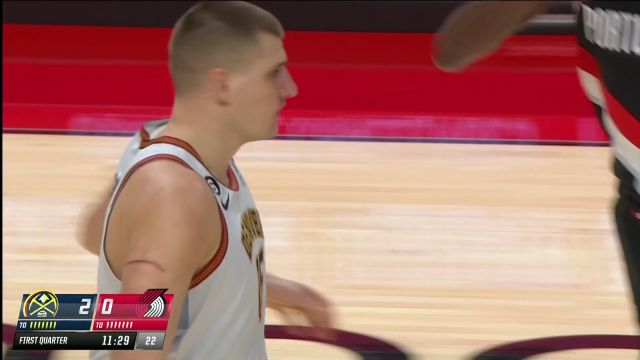 【2022年12月09日 掘金vs开拓者集锦】连续得分信手拈来 约基奇开局发难连拿四分