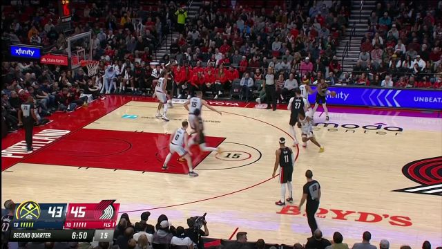 【2022年12月09日 掘金vs开拓者集锦】展现柔和手感 利拉德急停三分甩狙洞穿篮网