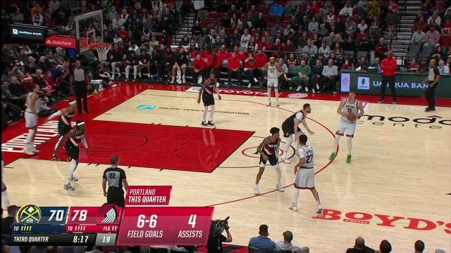 【2022年12月09日 掘金vs开拓者集锦】强硬进攻无惧对扛 穆雷滞空小抛投命中技惊四座