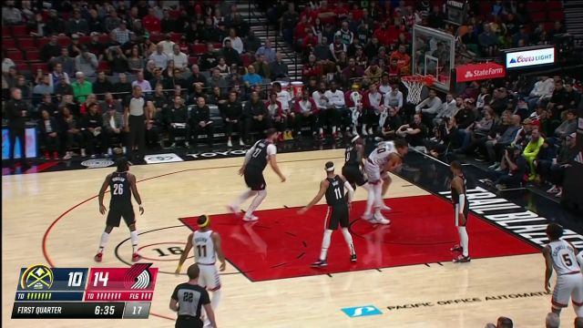 【2022年12月09日 掘金vs开拓者集锦】约基奇送出长传连线 戈登转身甩开防守双臂炸筐