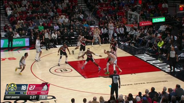 【2022年12月09日 掘金vs开拓者集锦】利拉德甩狙三分精准明中 约基奇碾压强打转身打成2+1