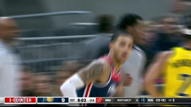 【2022年12月10日 奇才vs步行者集锦】封到脸上又如何？库兹马接球三分果断开炮