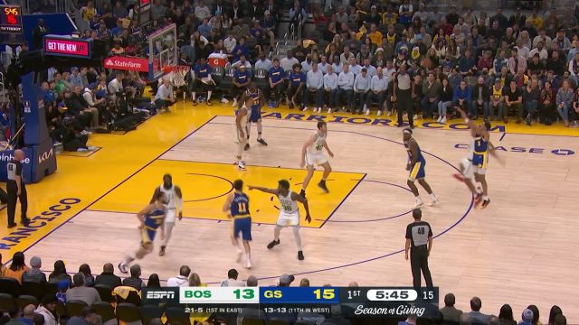 【2022年12月11日 凯尔特人vs勇士集锦】今天身体状态不错！克莱积极跑动觅得良机连取八分