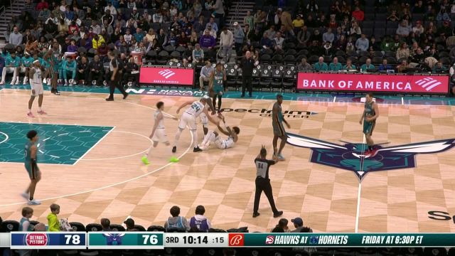 【2022年12月15日】NBA常规赛：活塞vs黄蜂第3节 英文解说回放