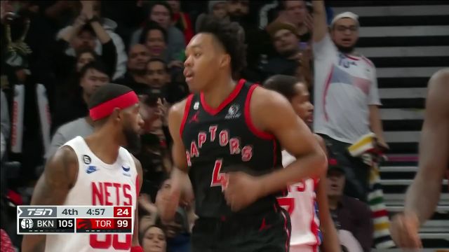 【2022年12月17日 篮网vs猛龙集锦】打的就是你！巴恩斯扛着杜兰特双手暴扣随后吃T