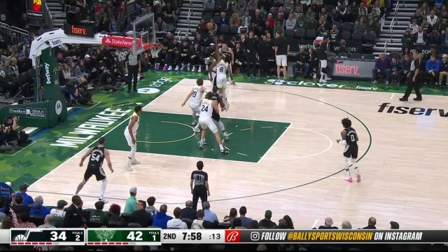 【2022年12月18日】NBA常规赛：爵士vs雄鹿第2节英文原声回放