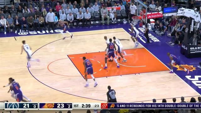 【2022年12月21日 奇才vs太阳集锦】比尔四分卫式长传贯穿全场 阿弗迪亚冲锋在前快攻劈扣