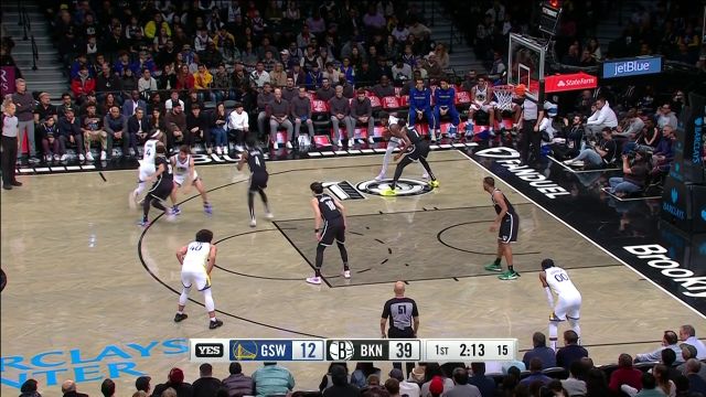 【2022年12月22日 勇士vs篮网集锦】一球打回身价！怀斯曼单打KD突破勾手投篮命中