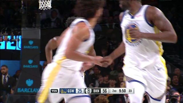 【2022年12月22日 勇士vs篮网集锦】进攻能力毋庸置疑！怀斯曼一马当先篮下接球转身暴扣