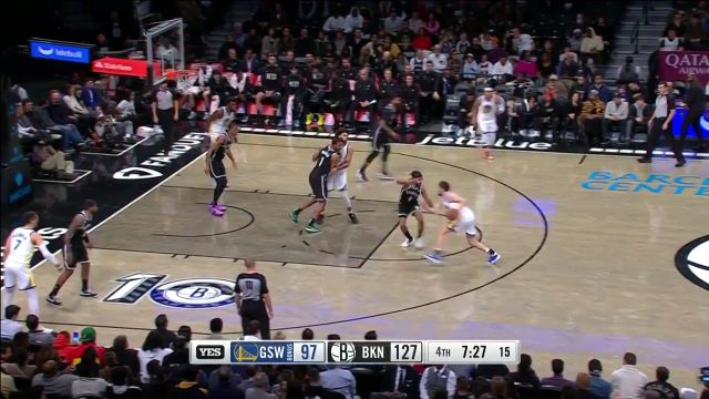 【2022年12月22日 勇士vs篮网集锦】打你个出其不意！杰洛姆突分怀斯曼吃饼暴扣