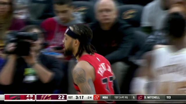 【2022年12月24日 猛龙vs骑士集锦】快似一道闪电 特伦特抢断反击一条龙暴扣