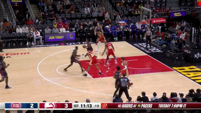 【2022年12月24日 活塞vs老鹰集锦】手感爆棚！斯图尔特开局三分两投两种