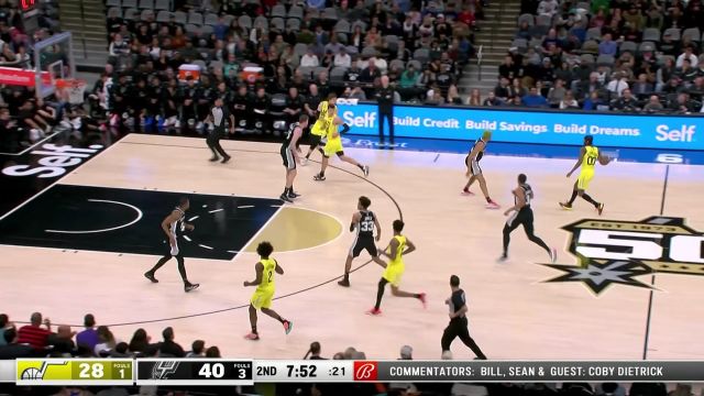 【2022年12月27日 爵士vs马刺集锦】爵士122-126马刺 马刺七人上双末节险胜爵士