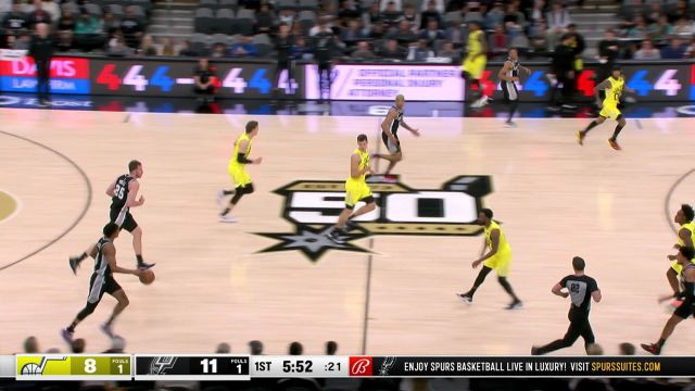 【2022年12月27日 爵士vs马刺集锦】瓦塞尔击地妙传华丽连线 珀尔特尔跟进接球上篮得手